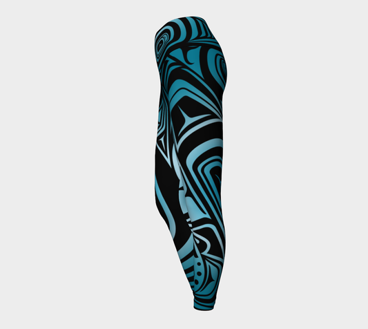She Knows Teal Yoga Leggings
