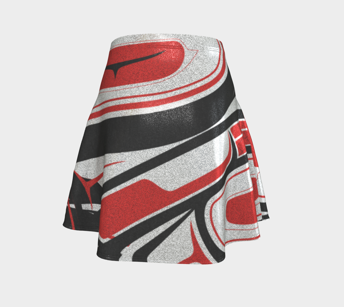 Raven Abstract Flare Skirt