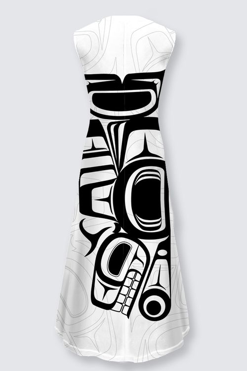 Diving Killerwhale White LIght Lily Maxi Dress 05A