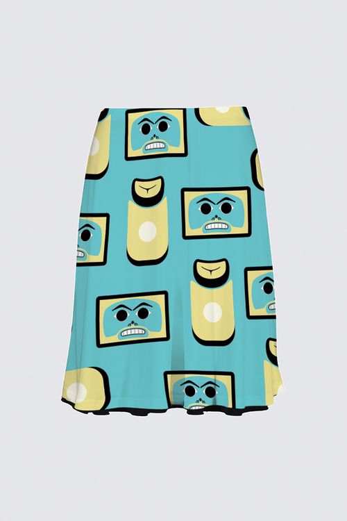 Chilkat Memories (Teal) Reversible Skirt