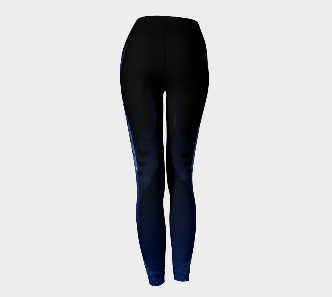 Feather 3D Blue Leggings