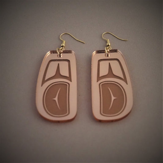 Ovoid & Trigon in Rose Gold Mirror