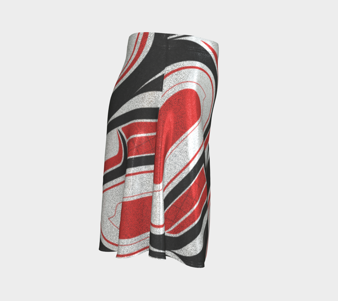 Raven Abstract Flare Skirt