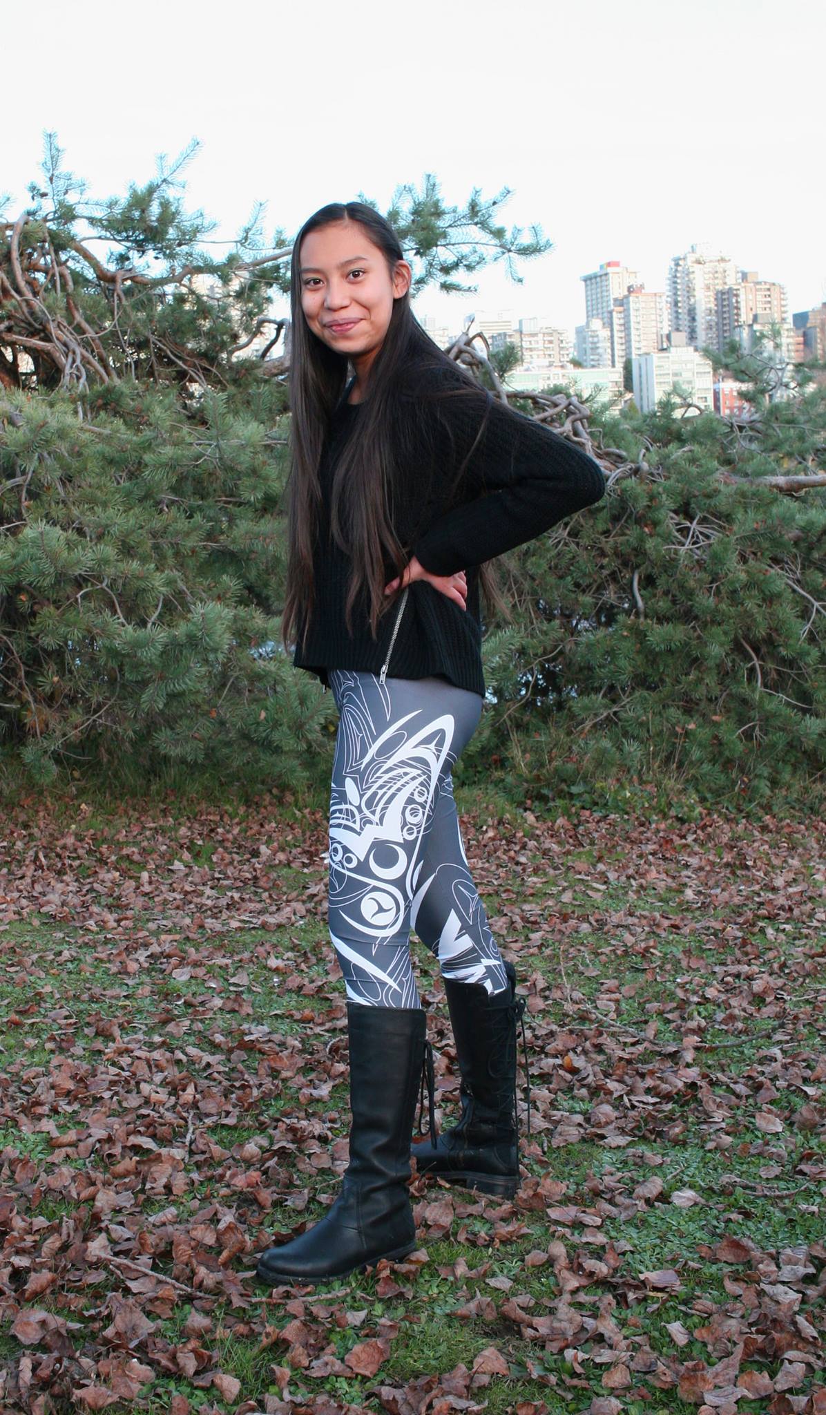 Butterflies Grey Yoga Legging