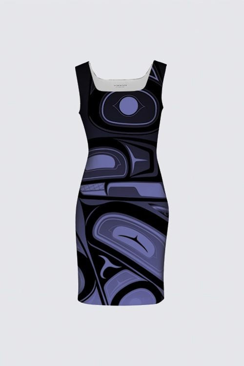 Raven Purple Aunty Dress