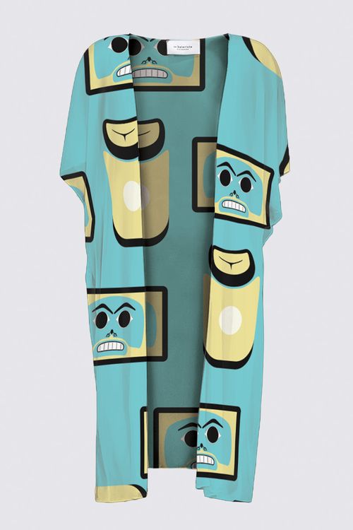 Chilkat Memories (Teal) Sheer Wrap