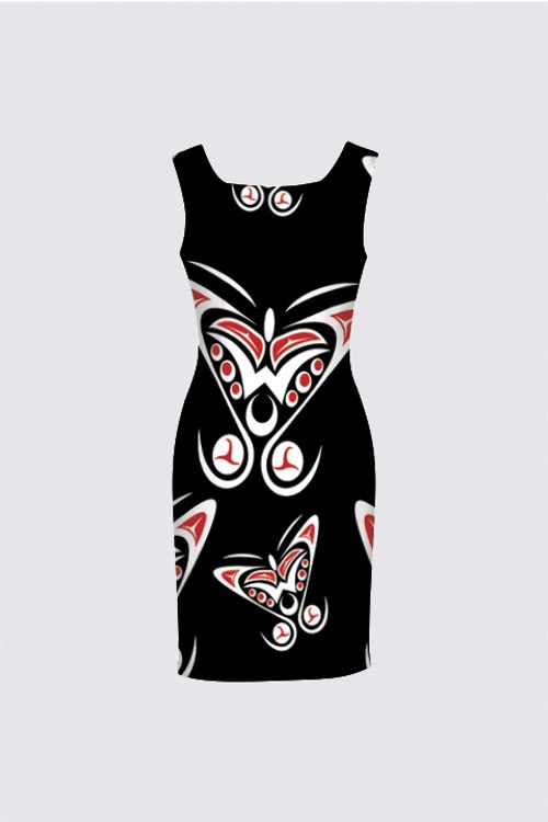 Butterfly (BnW) Aunty Dress