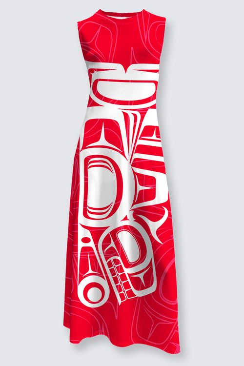 Diving Killerwhale Cardinal Lily Maxi Dress 04A