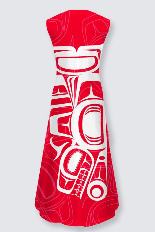 Diving Killerwhale Cardinal Lily Maxi Dress 04A