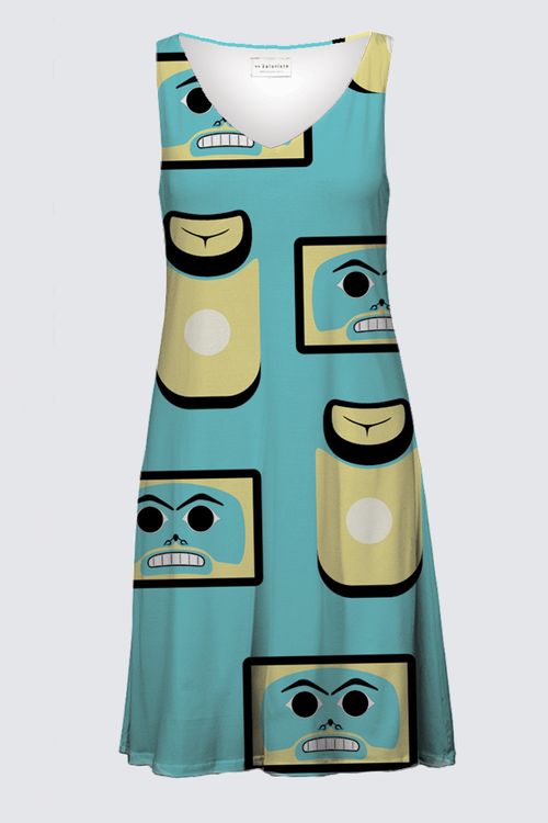 Chilkat Memories (Teal) Katia Dress