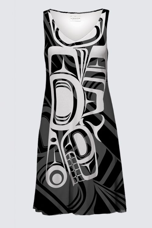 Diving Killerwhale (BnW) Katia Dress