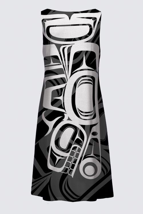 Diving Killerwhale (BnW) Katia Dress