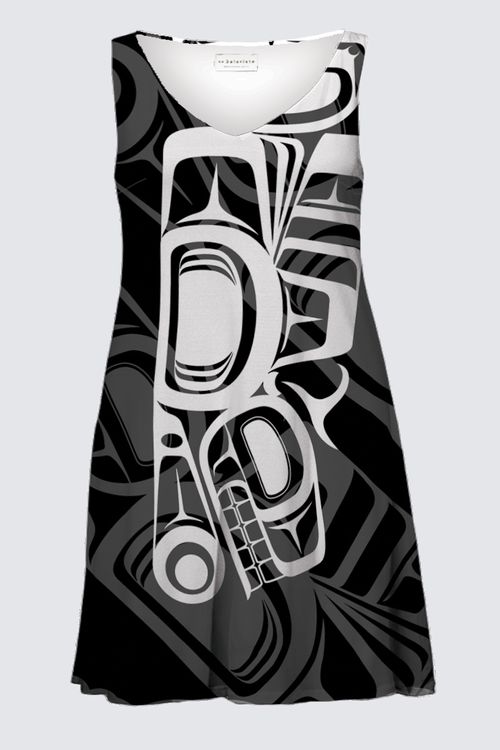 Diving Killerwhale (BnW) PS Katia Dress