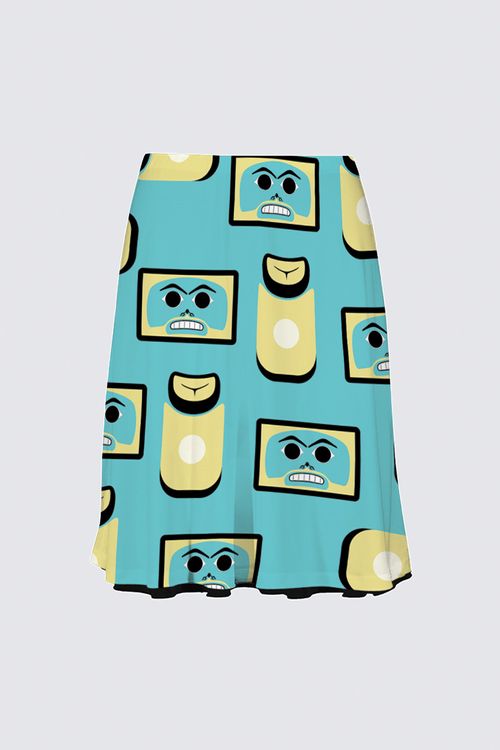 Chilkat Memories (Teal) Reversible Skirt