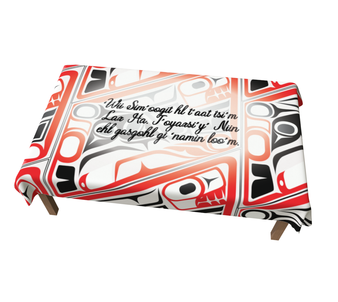 Gitxsan Gratitude Tablecloth 90x60 (rb)