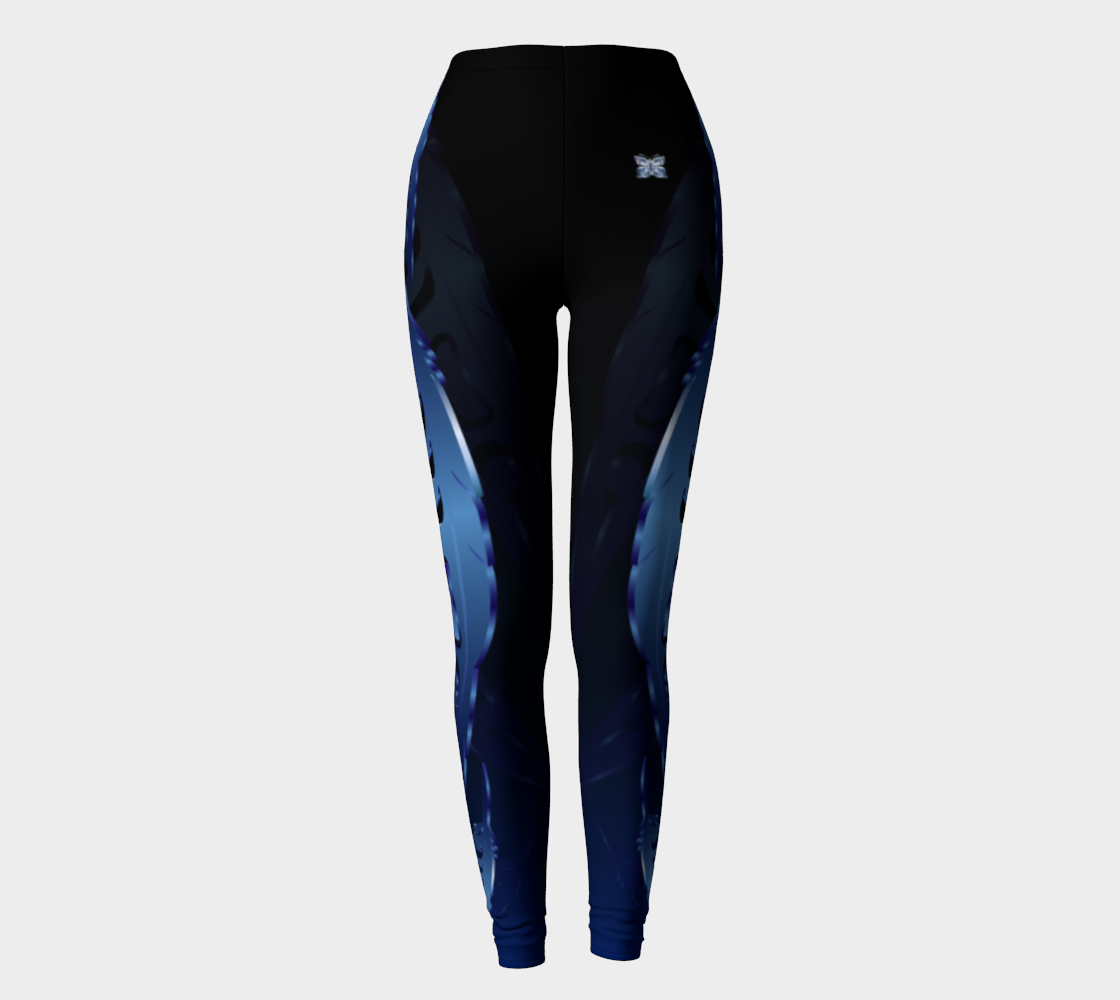 Feather 3D Blue Leggings